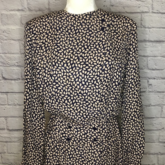 Vintage Hudson's Bay Mirror Room Long Sleeve Silk Dress - 16 - Picture 2 of 10